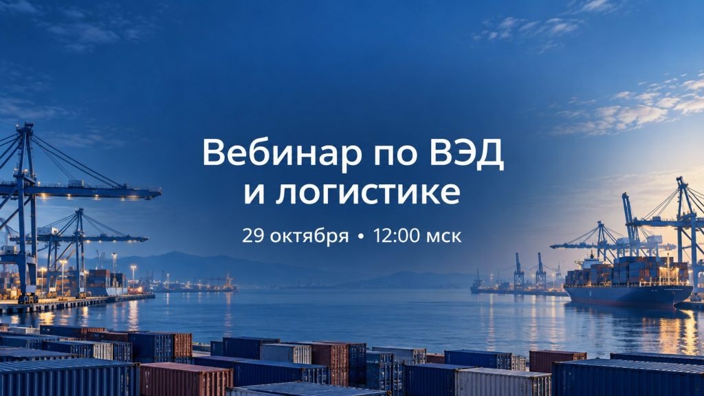 Вебинар: ВЭД и логистика 2026 — новые требования и маршруты поставок